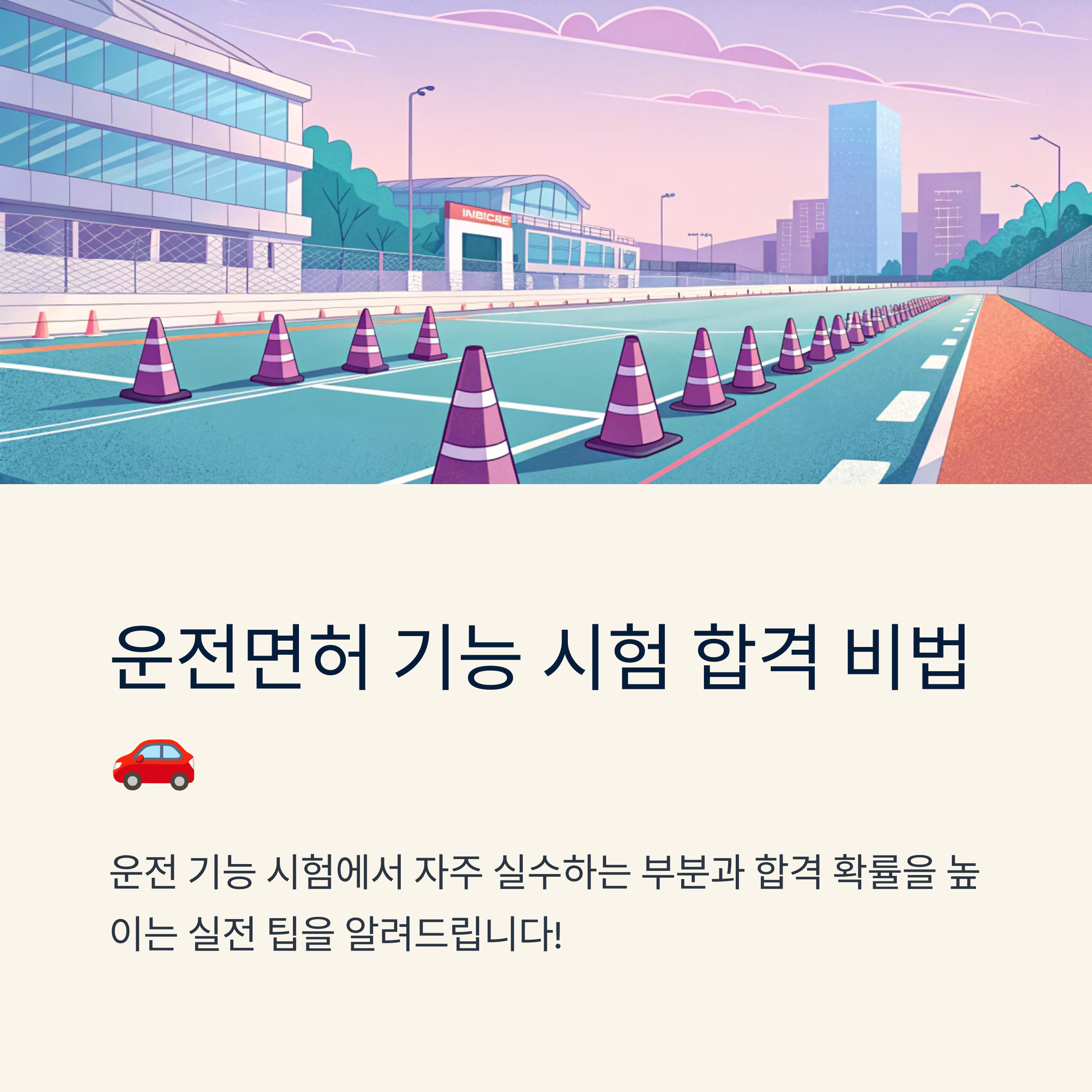 운전 면허 기능 시험 팁 실수 방지법