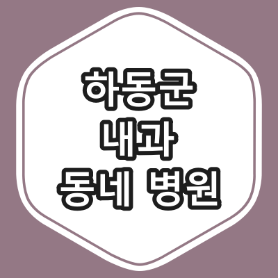 하동군 내과 전문의 진료 하는 동네 병원