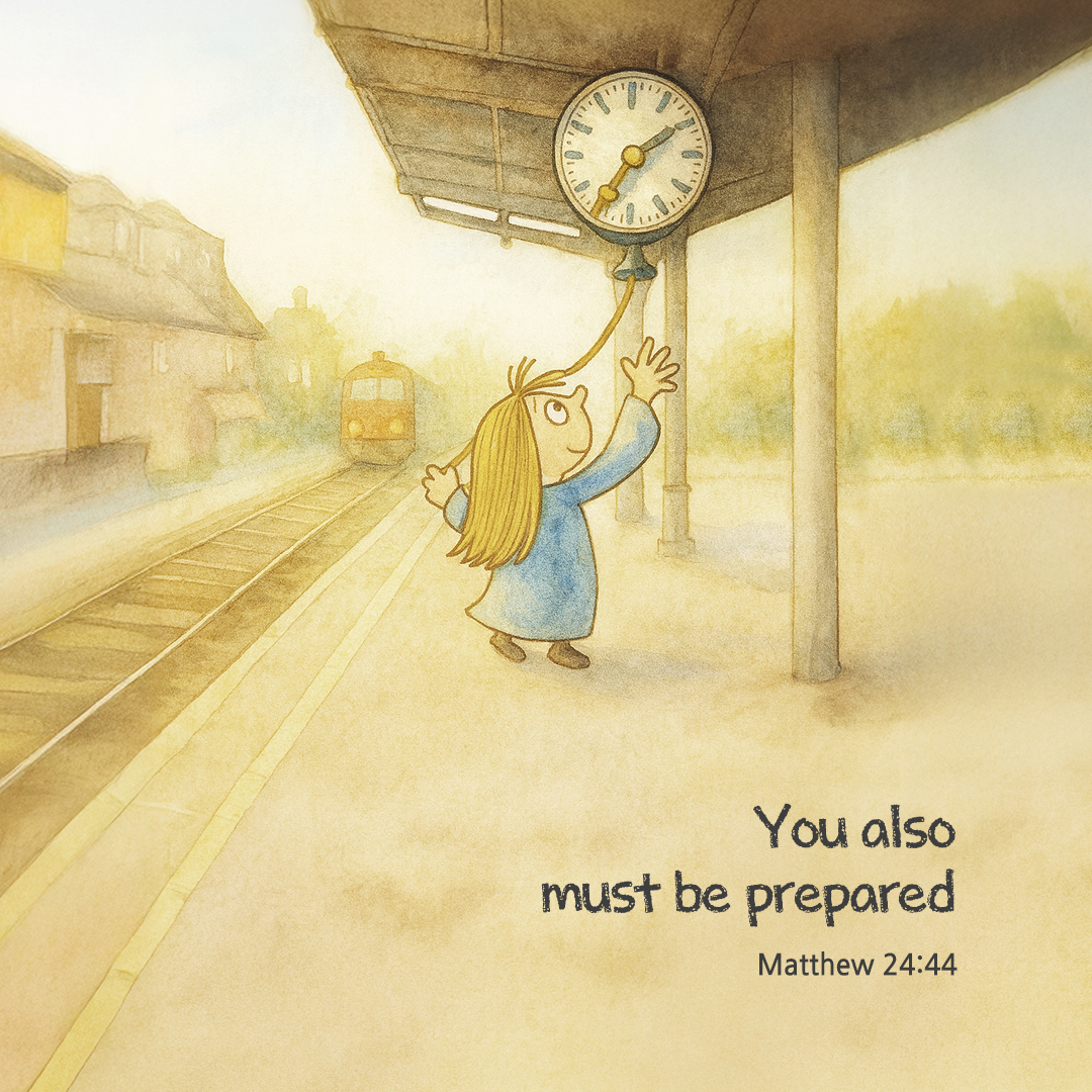 You also must be prepared. (Matthew 24:44) by pieonane Daily Bible quote image
