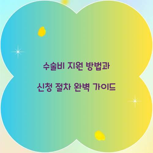 수술비 지원 방법