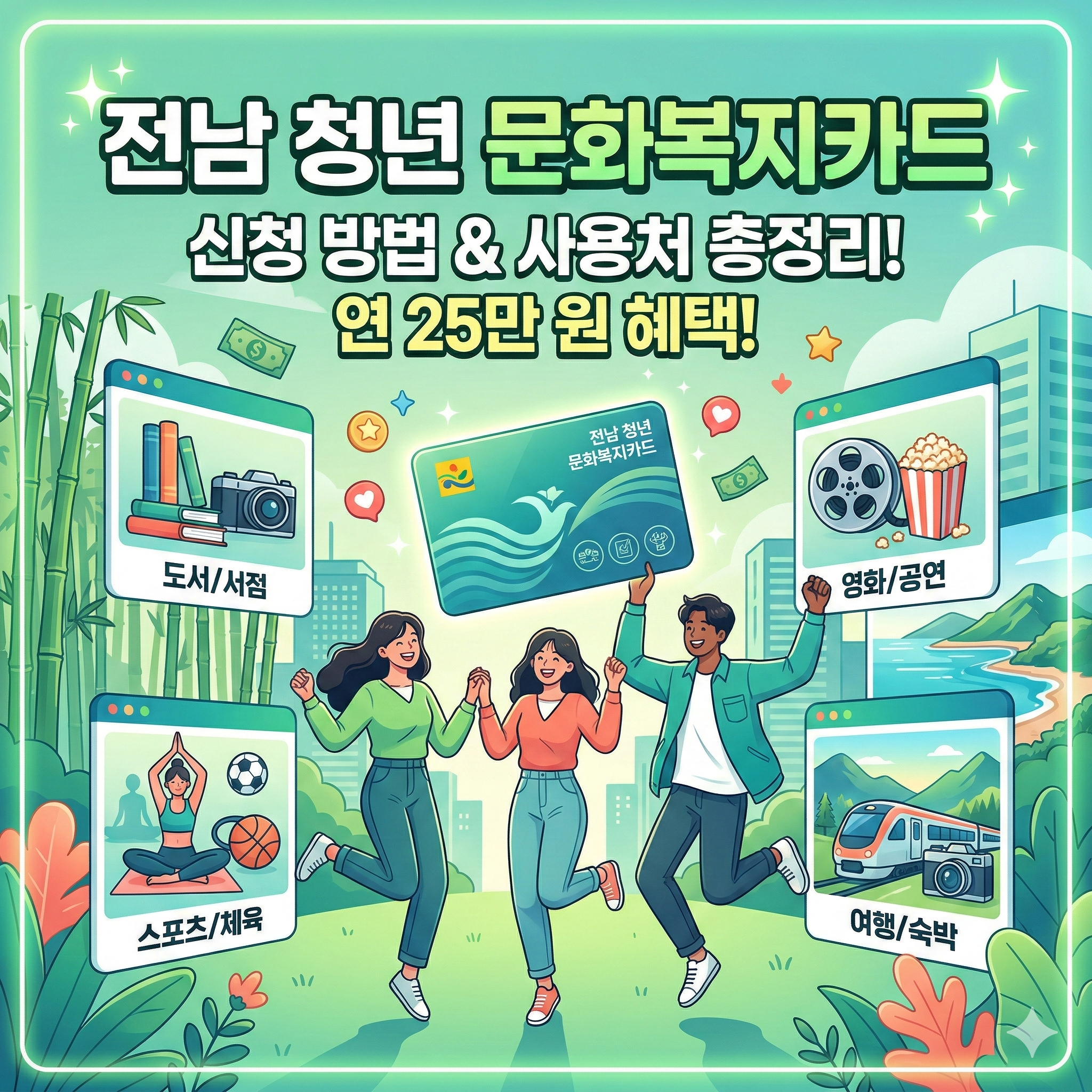 전남 청년 문화복지카드 신청 방법 및 사용처 혜택 총정리