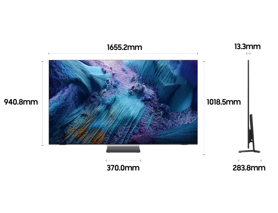 신혼부부 가전 TV 추천 삼성전자 2025네오QLED QNF990 189cm(74인치) 스탠드형 모델 상세 사양 및 판매금액
