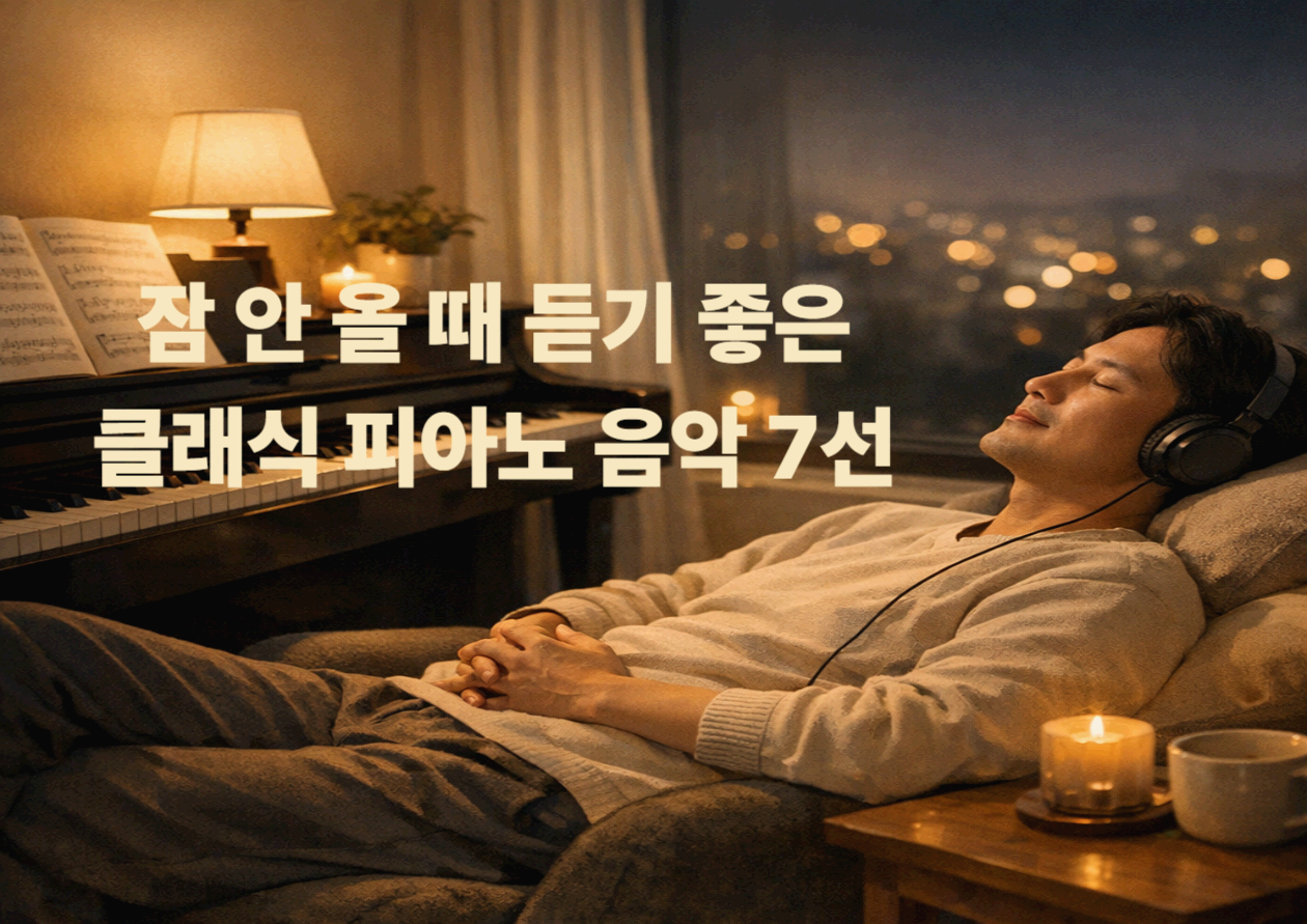 잠 안 올 때 듣기 좋은 클래식 피아노 음악 7선 - 성인·시니어를 위한 '밤의 음악 가이드'