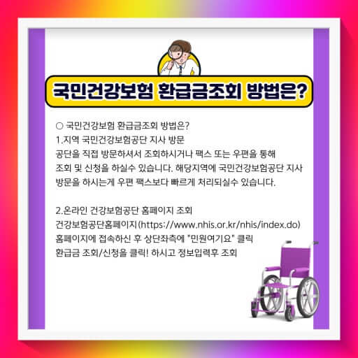 국민건강보험 환급금 신청 대상, 방법, 절차 확인하기