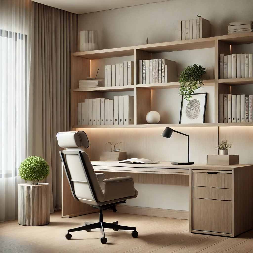 각종 수납 공간이 있는 서재