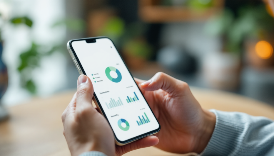 지출 통제와 소비 다이어트 3단계를 설명하는 가계부 앱 활용 이미지