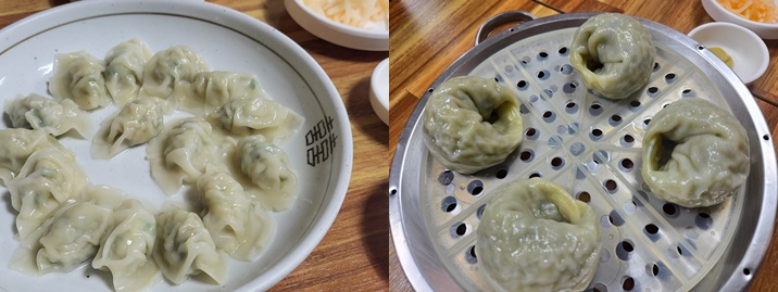 물참냉면 왕만두