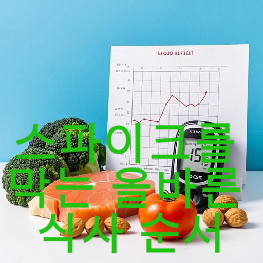 혈당 스파이크 음식을 올바른 순서로