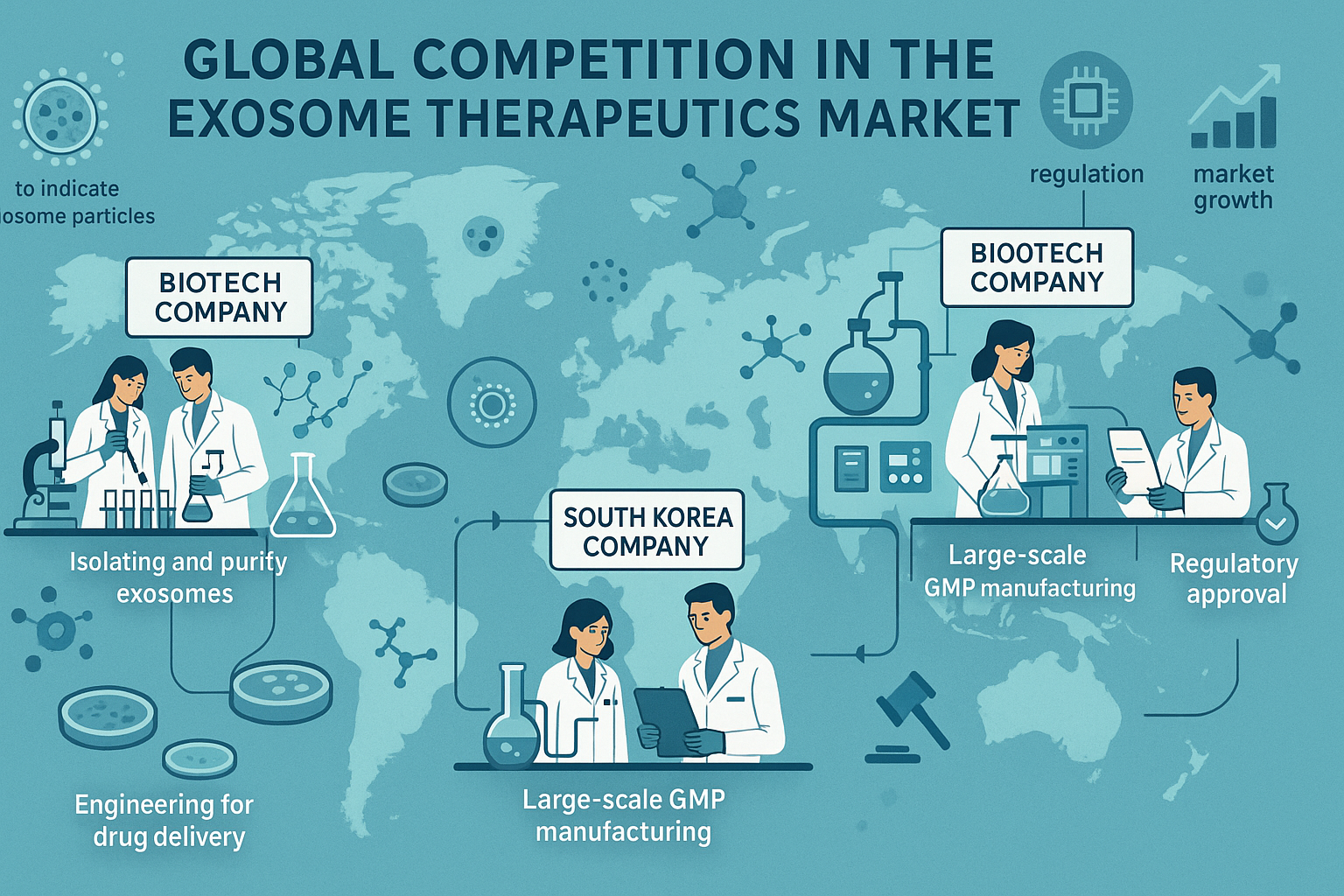 엑소좀 치료제 시장: 혁신 기업들의 기술 경쟁과 미래 과제