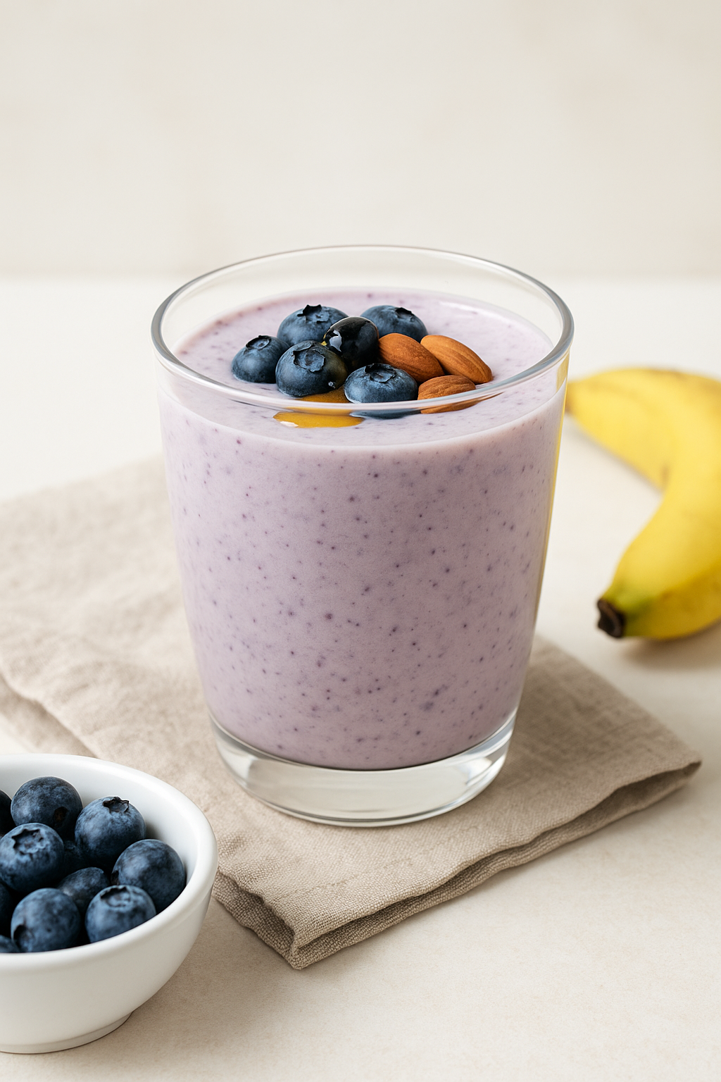 블루베리 두유 스무디