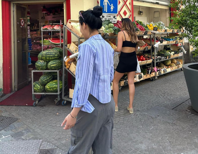 비비 사복 패션