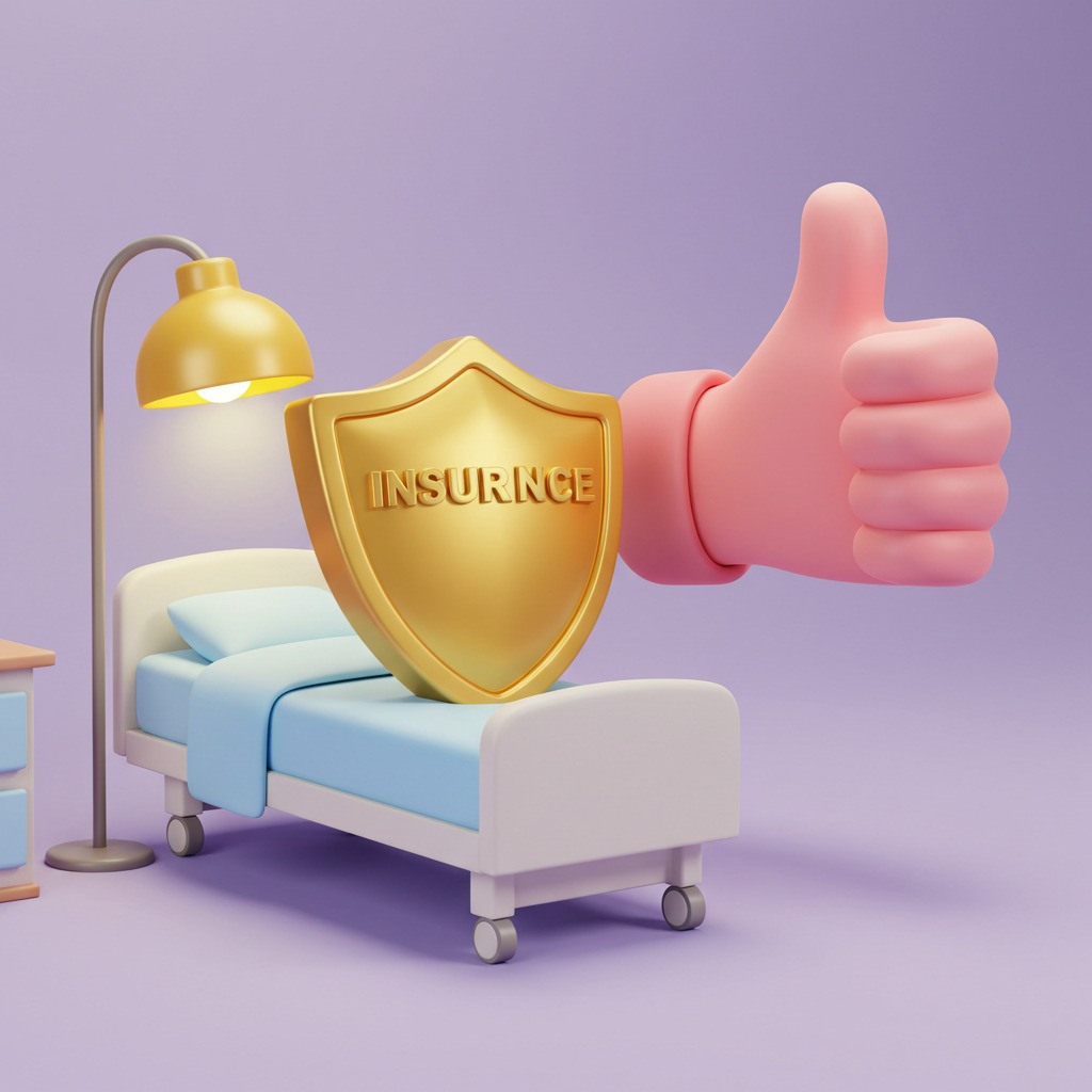 1세대 실손보험 도수치료 보장 내용을 상징하는 3D 일러스트