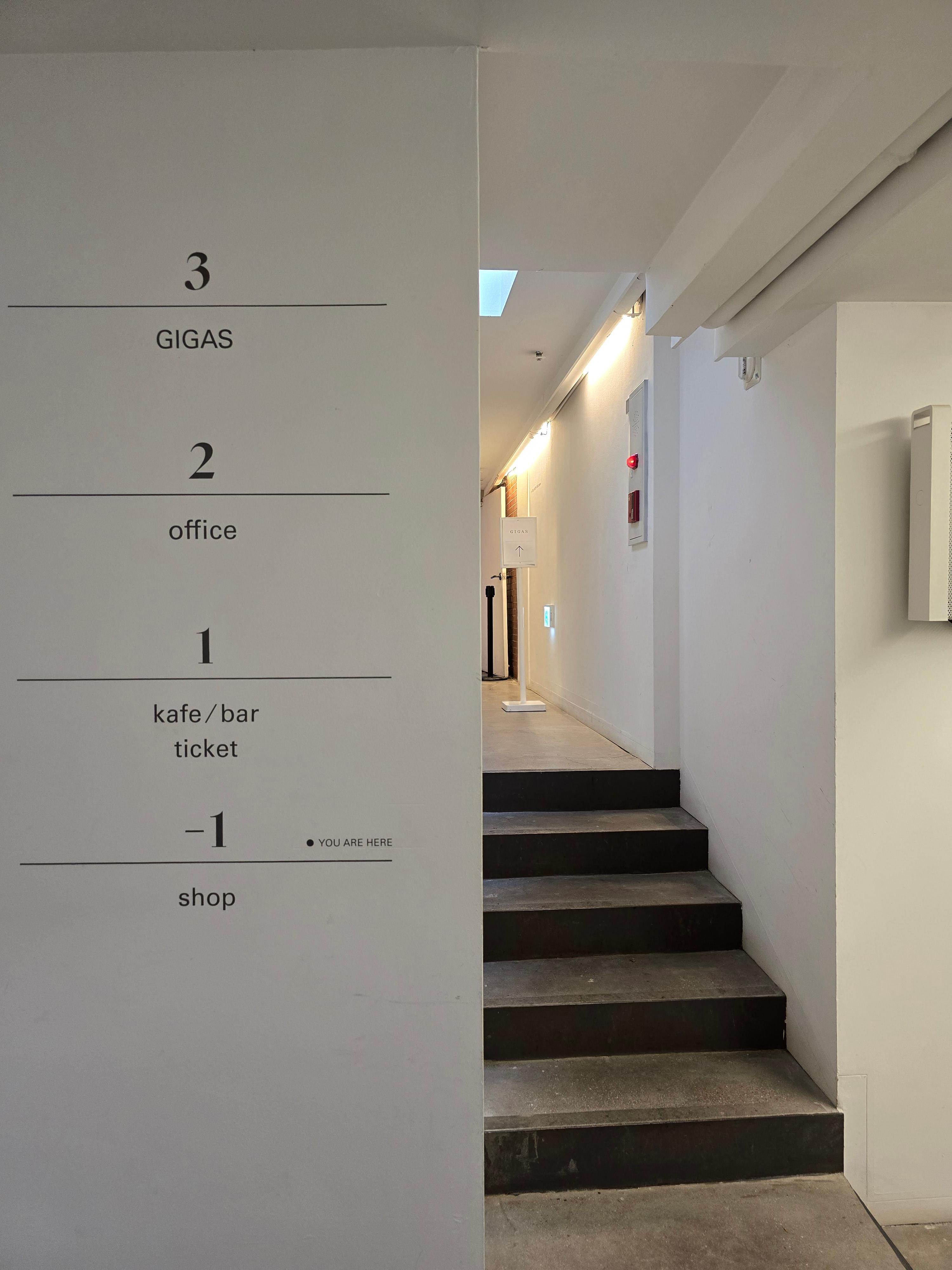 카페 피크닉 각 층마다 안내표