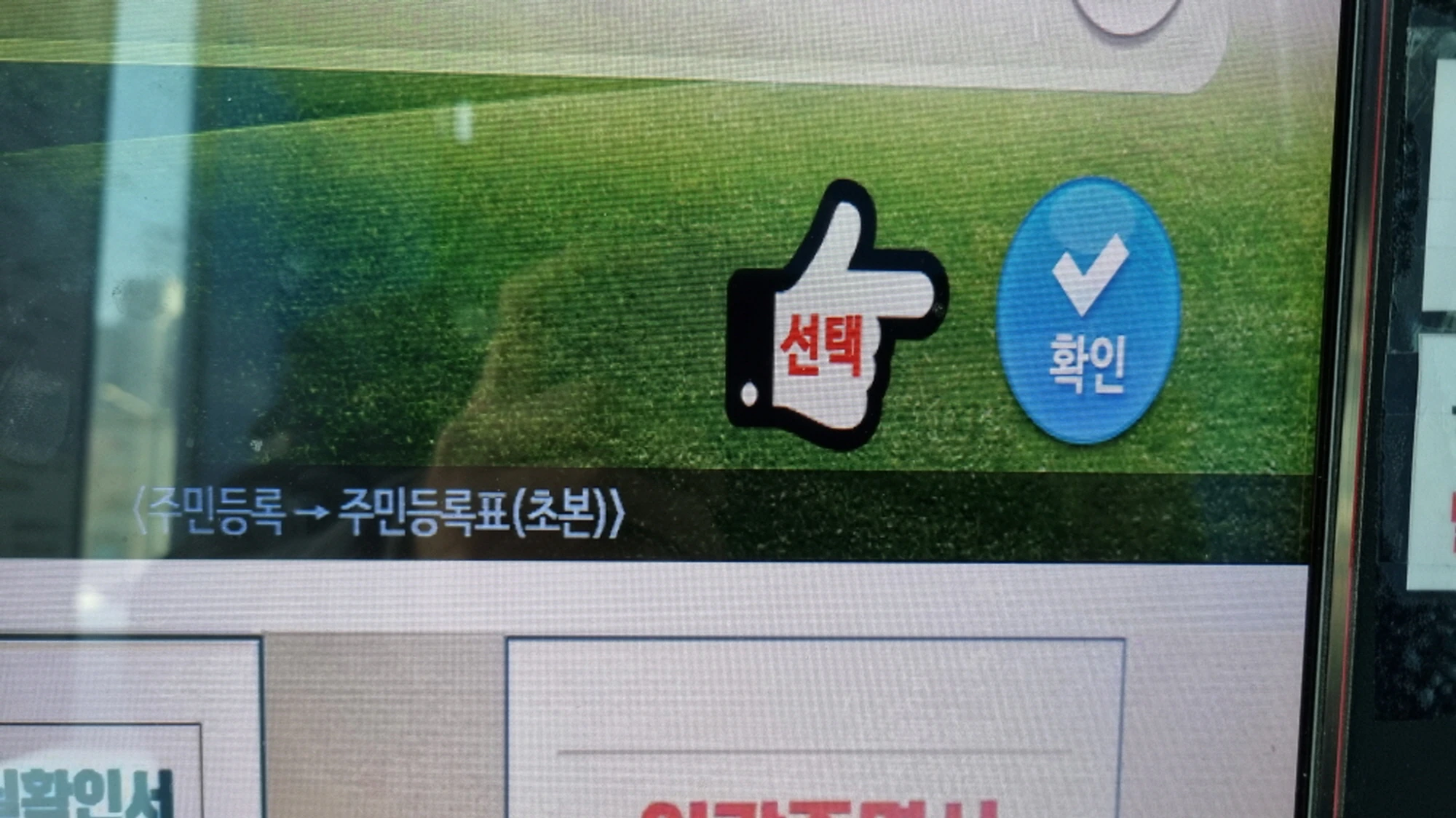발급 신청 화면