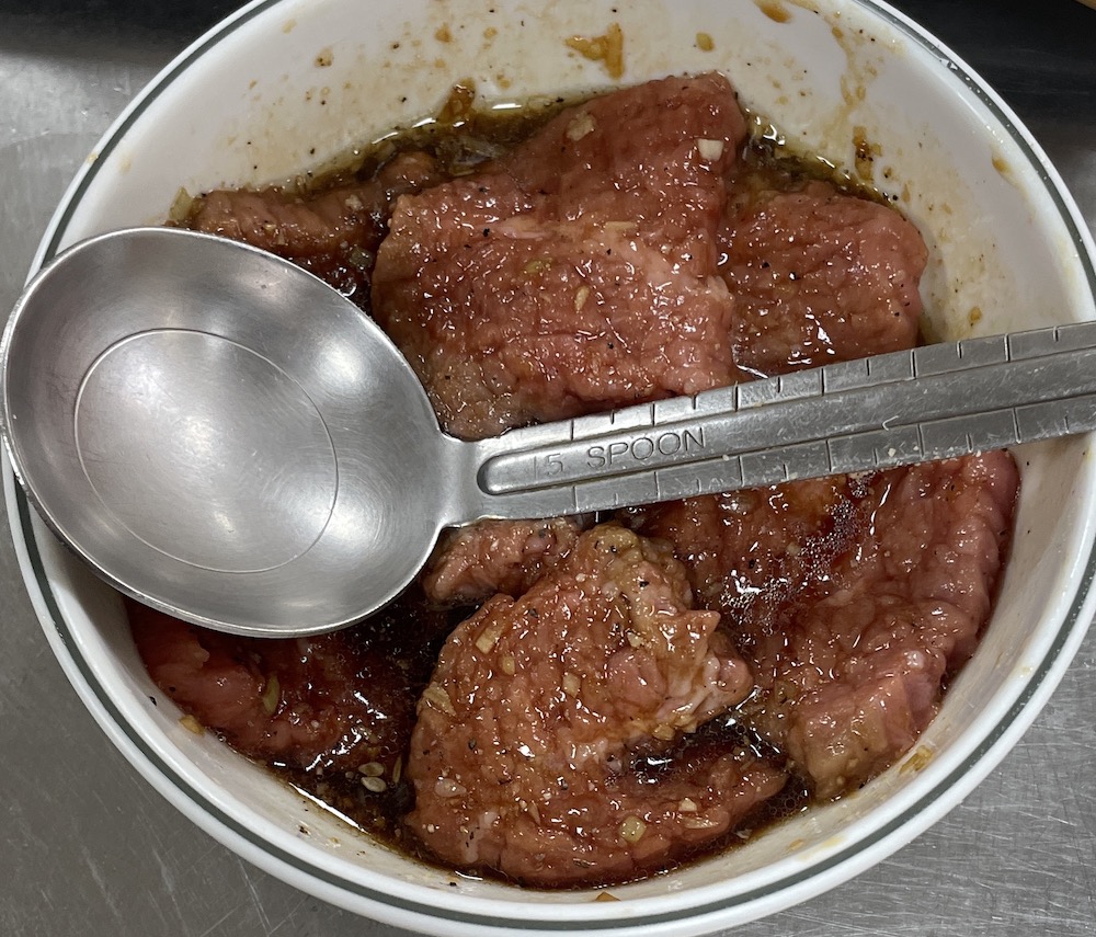 한식조리기능사 실기시험 준비 - 너비아니 - 소고기 양념하기