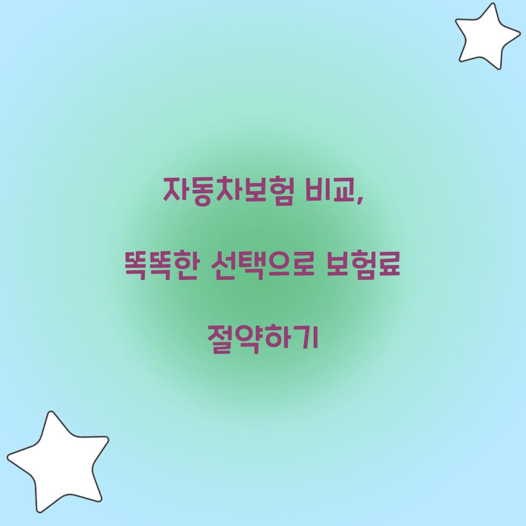 자동차보험 비교