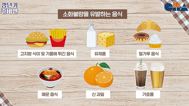 소화불량을 유발하는 음식