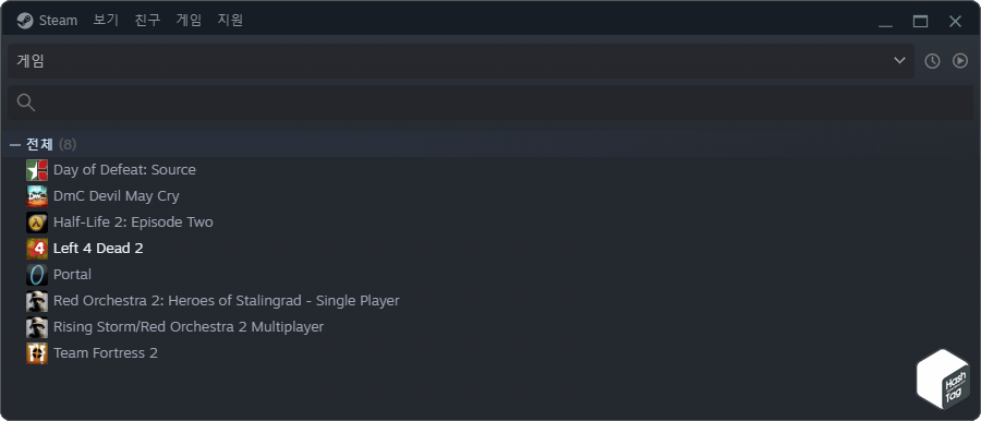 미니 게임 목록과 동일한 환경으로 클라이언트 실행