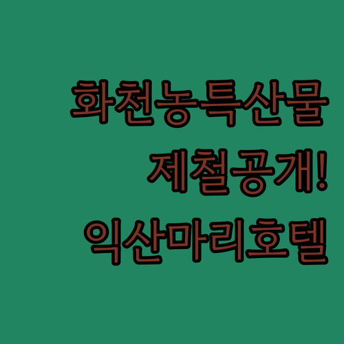 화천농특산물판매장 계절별 농산물 종류..