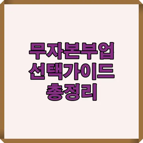 온라인 카페 활동 기반 무자본 부업을 체험단, 커뮤니티 참여 중심으로 설명한 인포그래픽