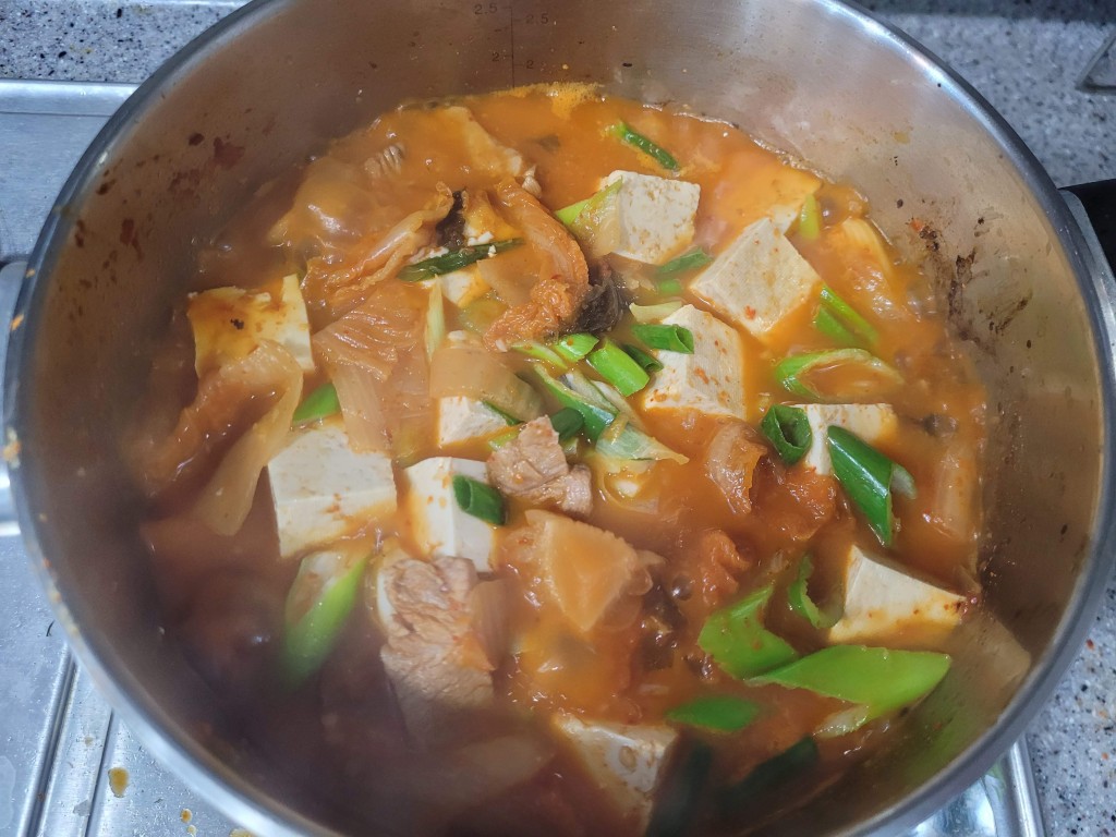 쪽파 넣은 김치찌개