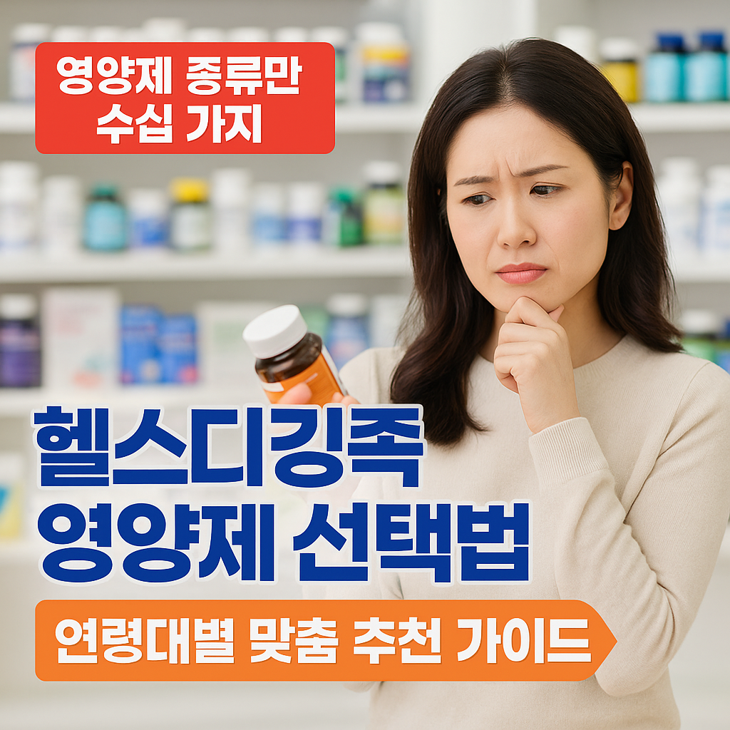 헬스디깅족 영양제 선택 가이드 - 연령대별 맞춤 추천
