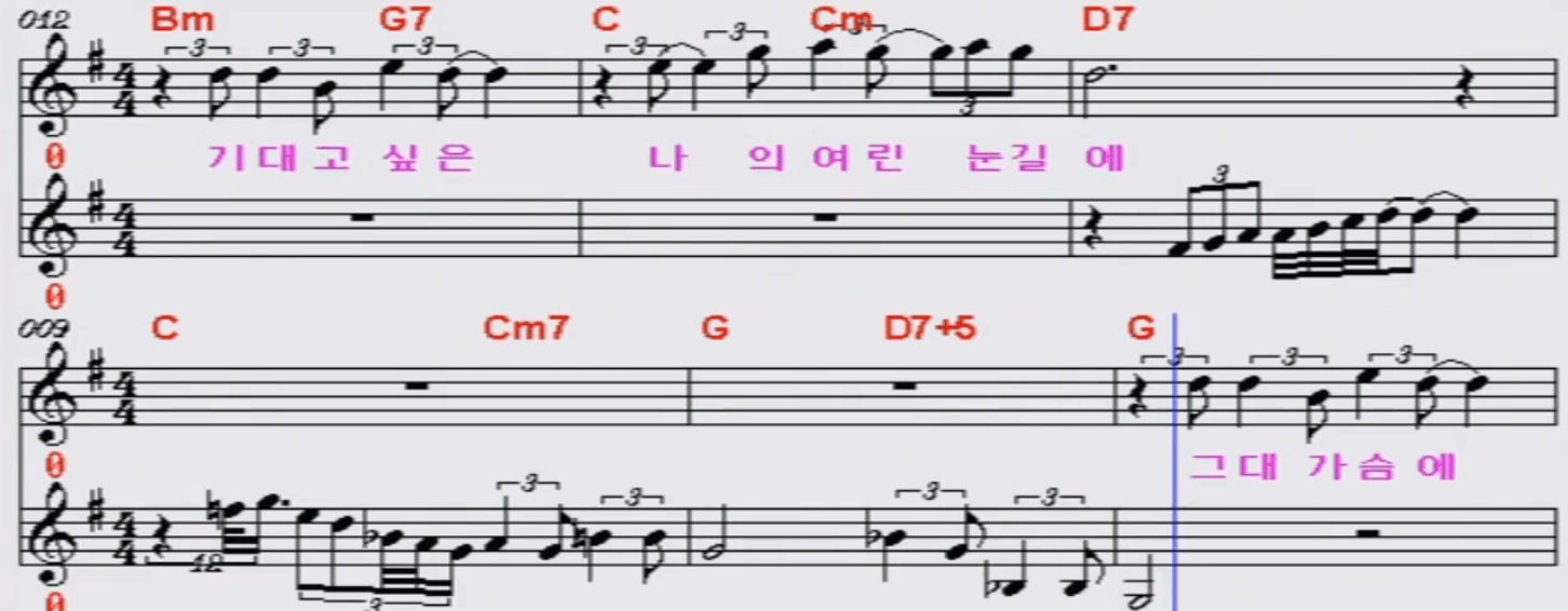 양수경 바라볼 수 없는 그대 악보