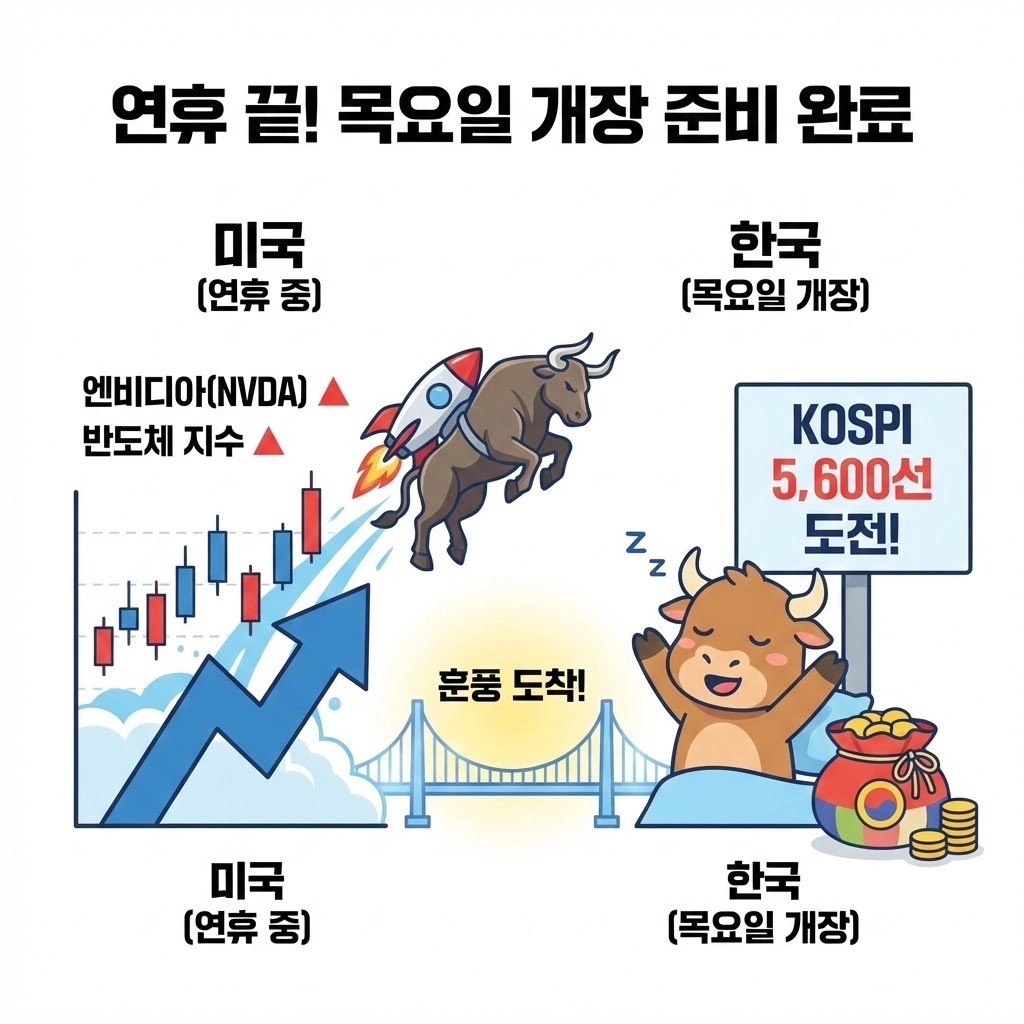 [긴급점검] 연휴 끝! 내일(19일) 코스피 '갭상승' 출발할까 밤사이 미국 증시가 보낸 3가지 신호