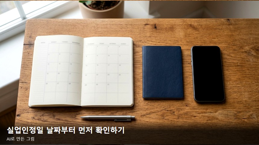 실업급여 받는 중 해외여행 - 달력과 여권