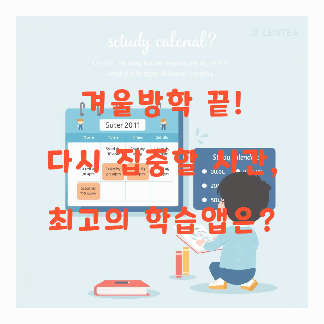 겨울방학 끝! 다시 집중할 시간, 최고의 학습앱은?