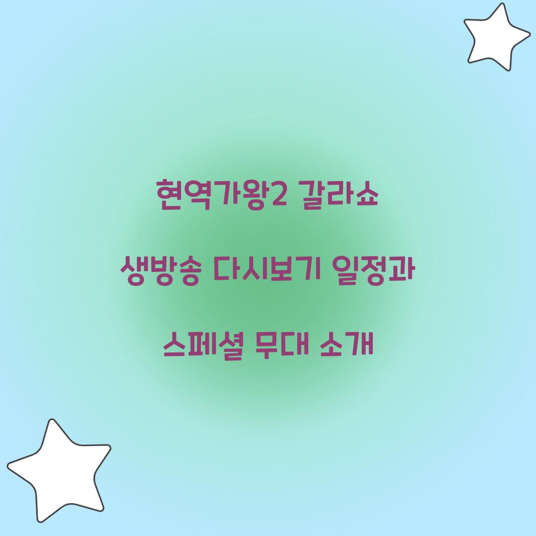 현역가왕2 갈라쇼