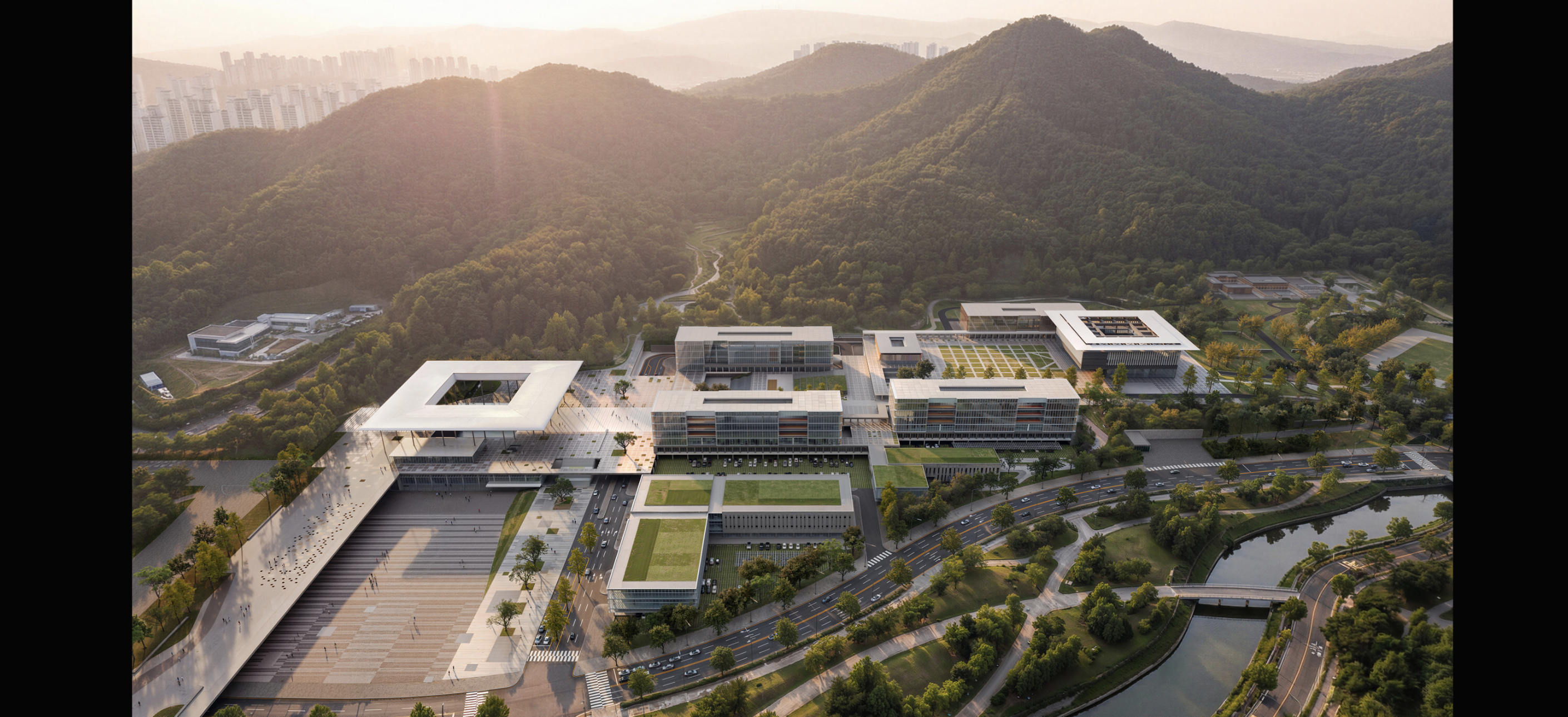 대통령 세종집무실 설계 공모 당선작 5개 작품 '질서로서의 국정' 이미지 (출처: 대통령 세종집무실 건축설계공모 국민공감투표 홈페이지)