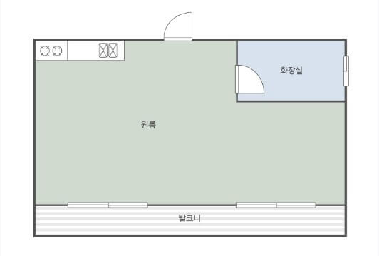 숲속의집 4인실평면도