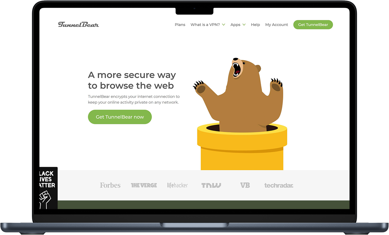 터널베어(TunnelBear) 공식 홈페이지