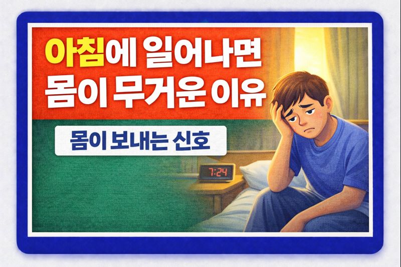 아침에 일어나면 몸이 무거운 이유, 몸이 보내는 신호