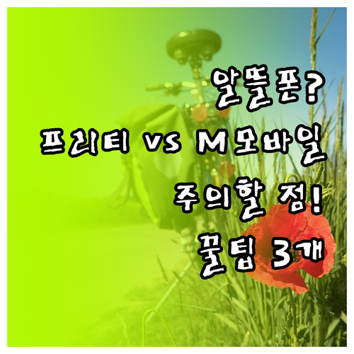 알뜰폰 셀프개통 프리티와 kt M모바..