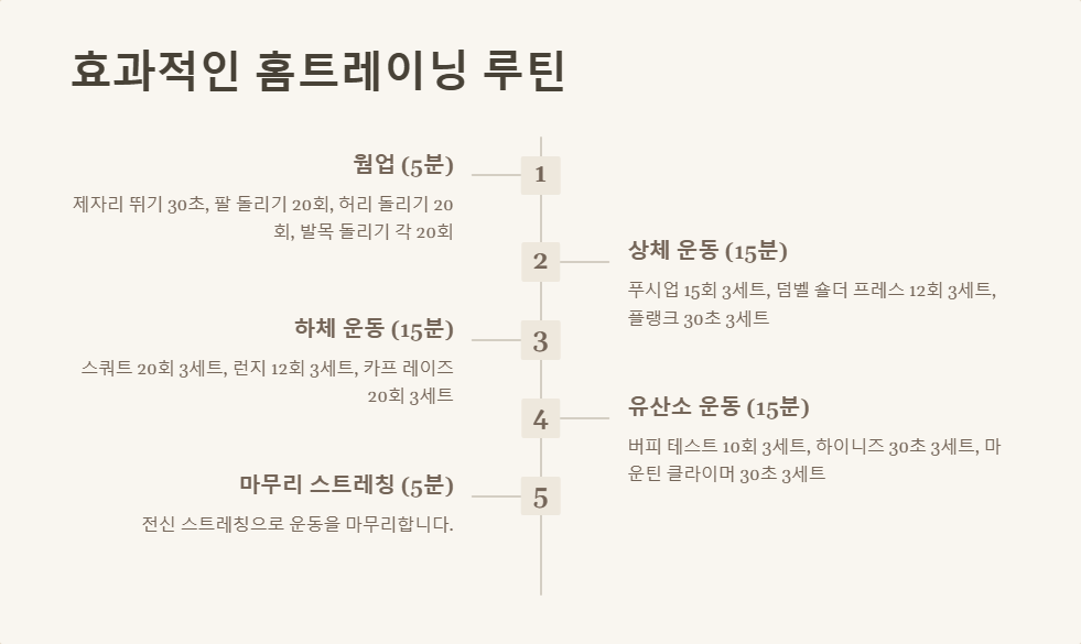 홈트레이닝 루틴 추천