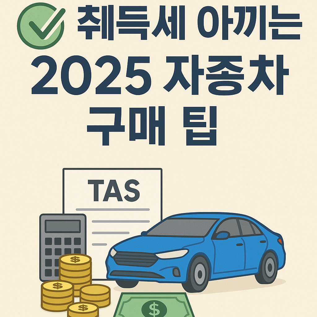 ✅ 취득세 아끼는 2025 자동차 구매 팁
