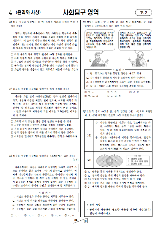 2021-3월-고2-모의고사-윤리와 사상-기출문제-다운