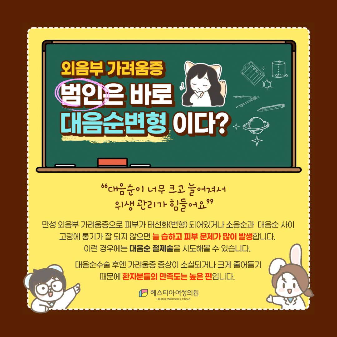 외음부 가려움증 대음순변형