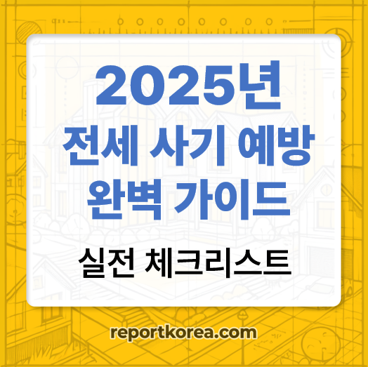 2025 전세 사기 예방 완벽 가이드, 절대 당하지 않는 실전 체크리스트