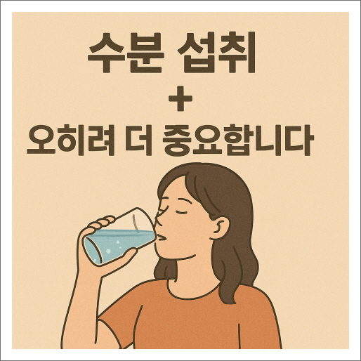수분 섭취, 오히려 더 중요합니다