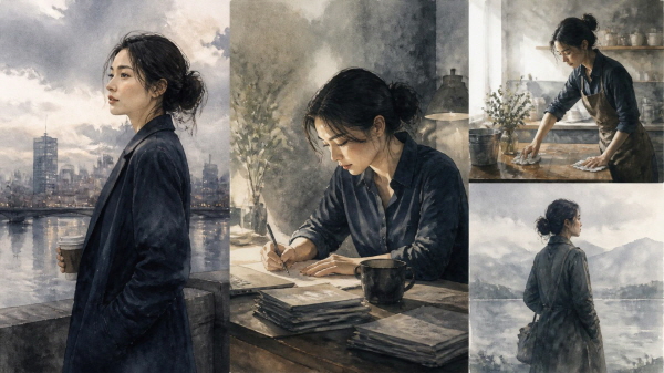 겉으로 보기에는 늘 단단해 보이는 사람들이 있습니다.

맡은 일은 끝까지 책임지고, 약속은 웬만하면 지키며, 감정보다는 현실을 먼저 생각하는 사람들에 관한 그림입니다
