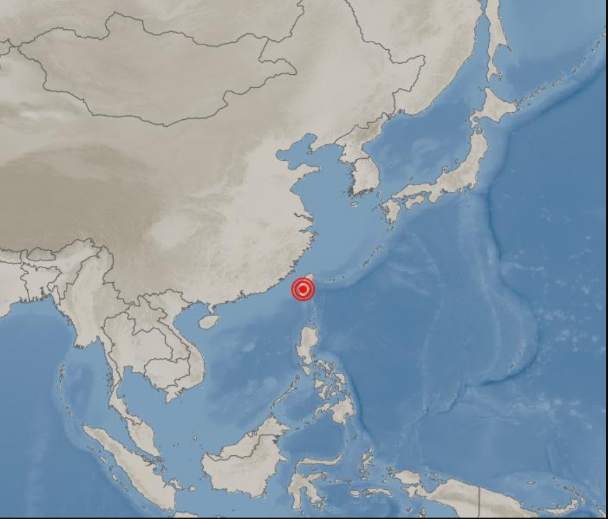대만 지진 위치(출처 : 기상청 날씨누리)