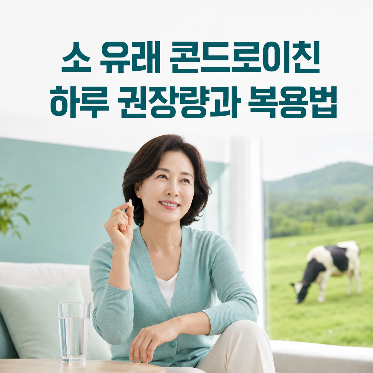 소 유래 콘드로이친 하루 권장량과 복용법/ 함량표 확인부터 안전한 섭취 방법까지 한눈에 정리