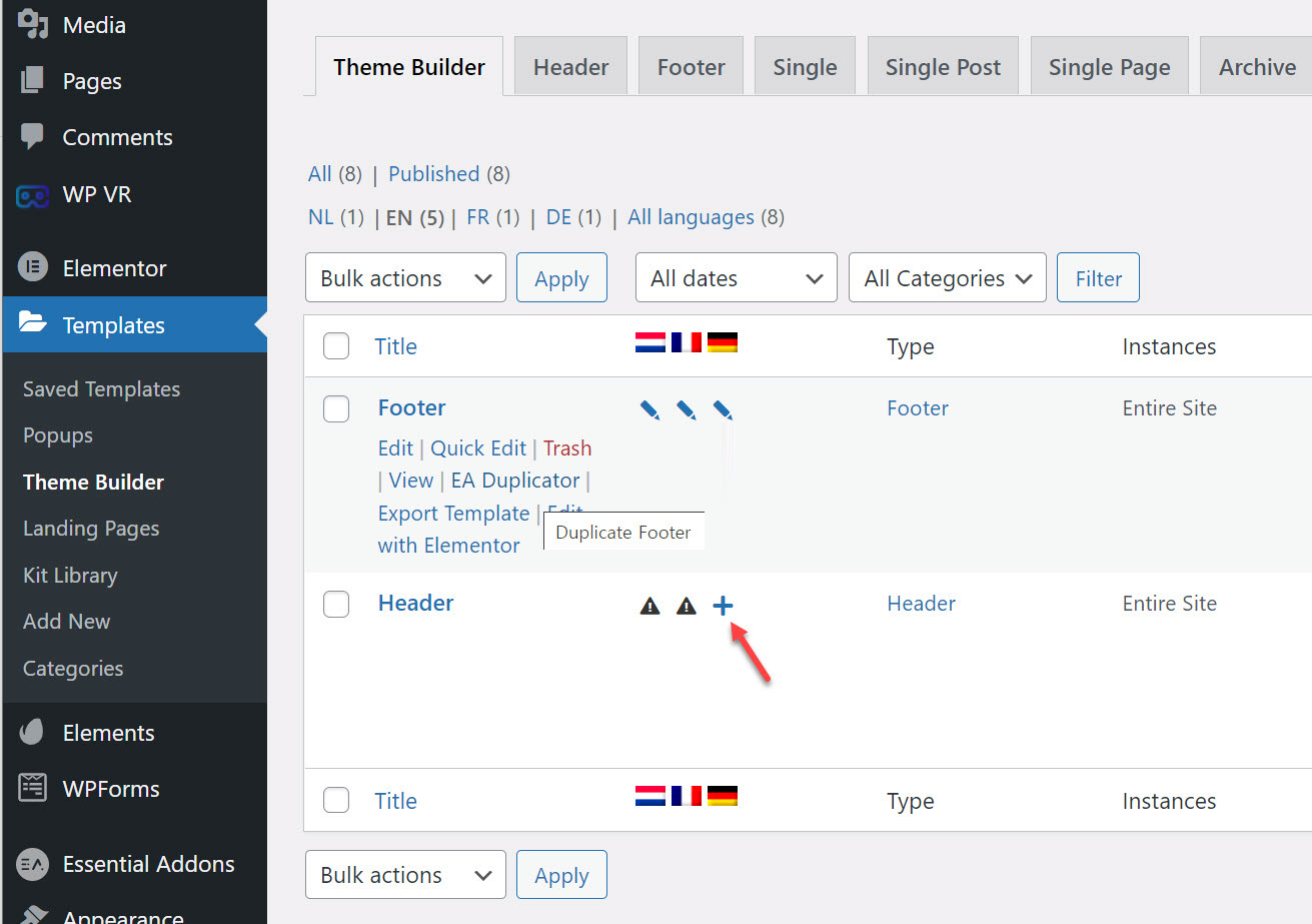 워드프레스 WPML 플러그인으로 엘리멘터 템플릿 번역하기