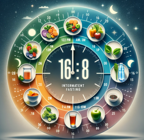 16:8 시계 , 야채 이미지