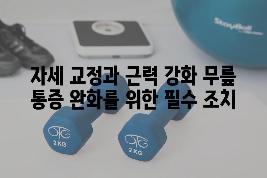 자세 교정과 근력 강화 무릎 통증 완화를 위한 필수 조치