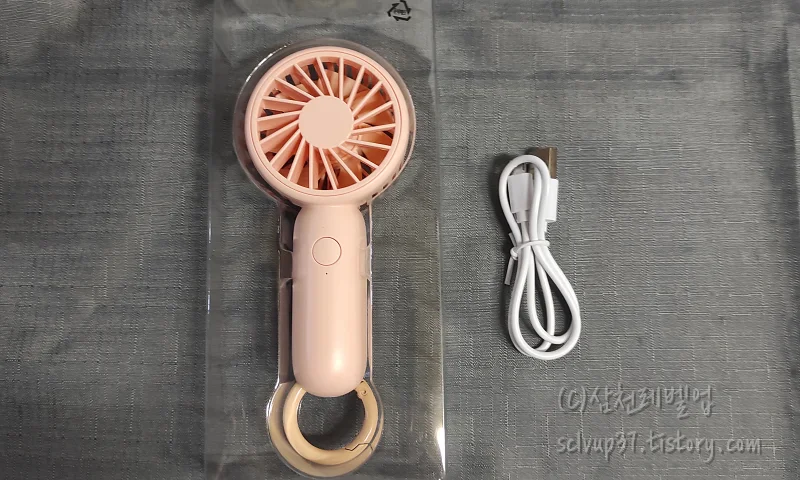 핑크 미니 선풍기 구성