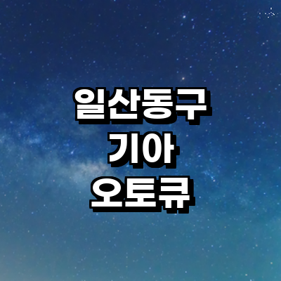 고양 일산동구 기아 오토큐